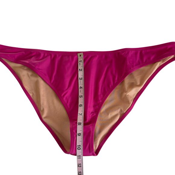 J.Crew Fuchsia Pink Stretch Bikini Hipster Bottoms Women’s Swimwear Size 3X - Picture 3 of 7